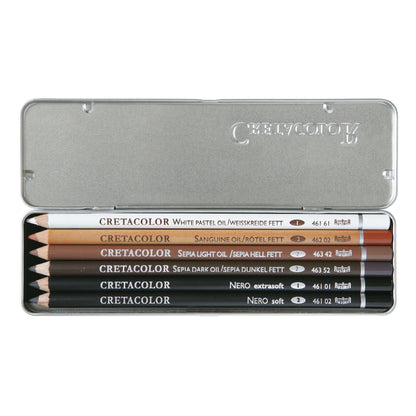 Cretacolor Oil Pencils Drawing Set Of 6 Pcs