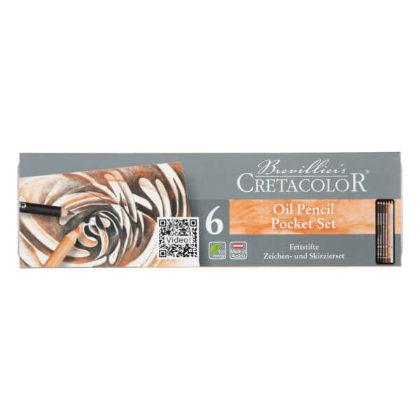 Cretacolor Oil Pencils Drawing Set Of 6 Pcs