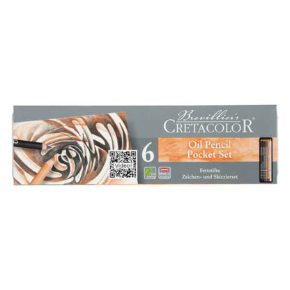 Cretacolor Oil Pencils Drawing Set Of 6 Pcs