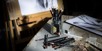 Derwent Tinted Charcoal Pencils Tin Pack Of 24