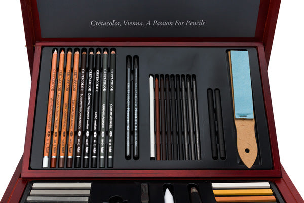 Cretacolor Selection Wooden Case Professional Drawing Set