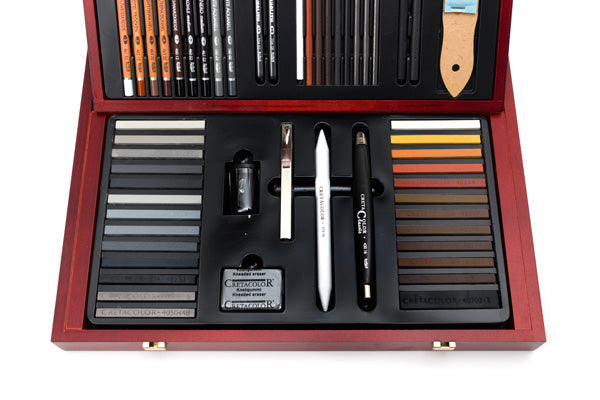 Cretacolor Selection Wooden Case Professional Drawing Set