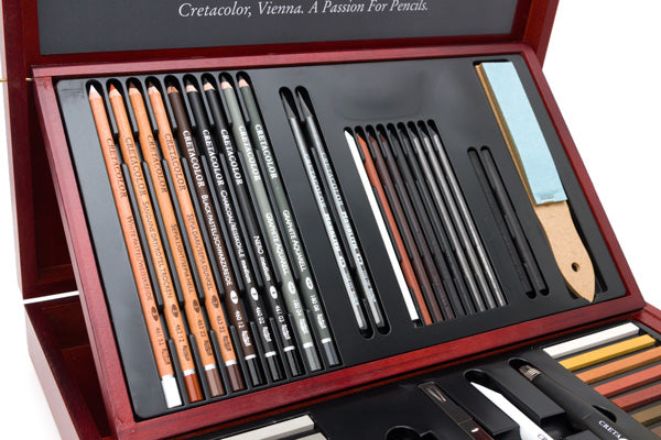 Cretacolor Selection Wooden Case Professional Drawing Set