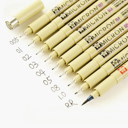 Sakura Pigma Micron Fineliner Pen Pack of 9