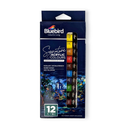 Bluebird Signature Acrylic - Set of 12 x 12ml tubes
