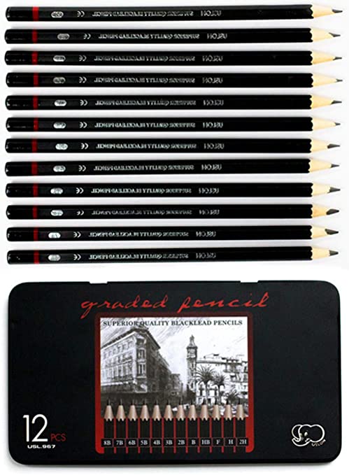 Ulson Drawing & Sketch Pencil Set Of 12 Pieces