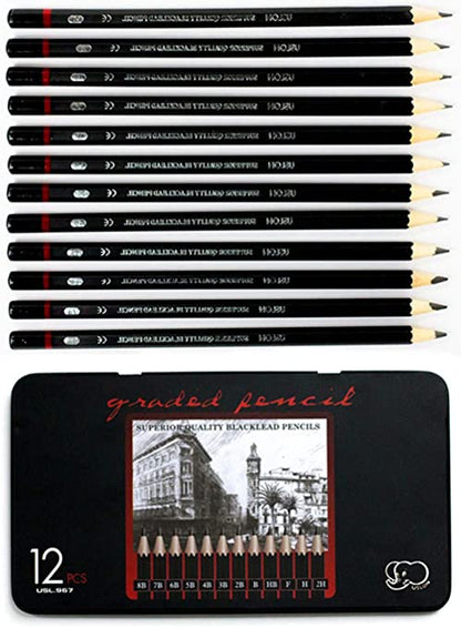 Ulson Drawing & Sketch Pencil Set Of 12 Pieces